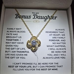 Gold Necklace with Crystal Pendant *New*